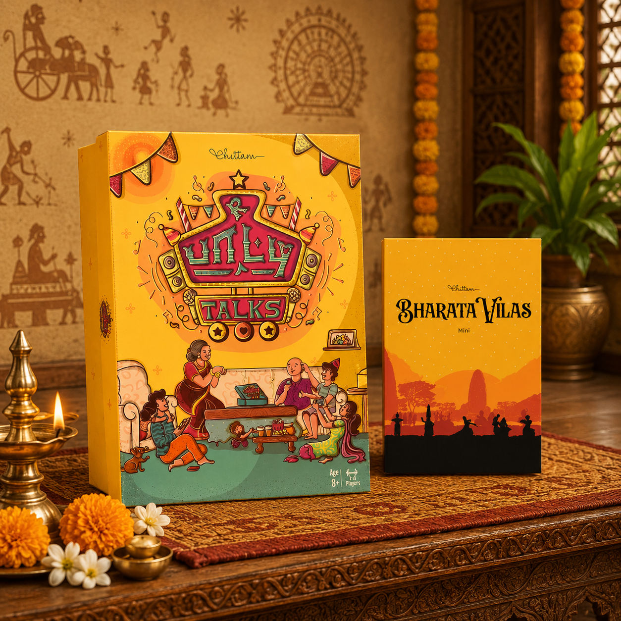 The Culture Play Combo | Party Talks and Bharata Vilas Mini | Tamizh Proverbs Board Game & Indian States Card Game | 8+ Years