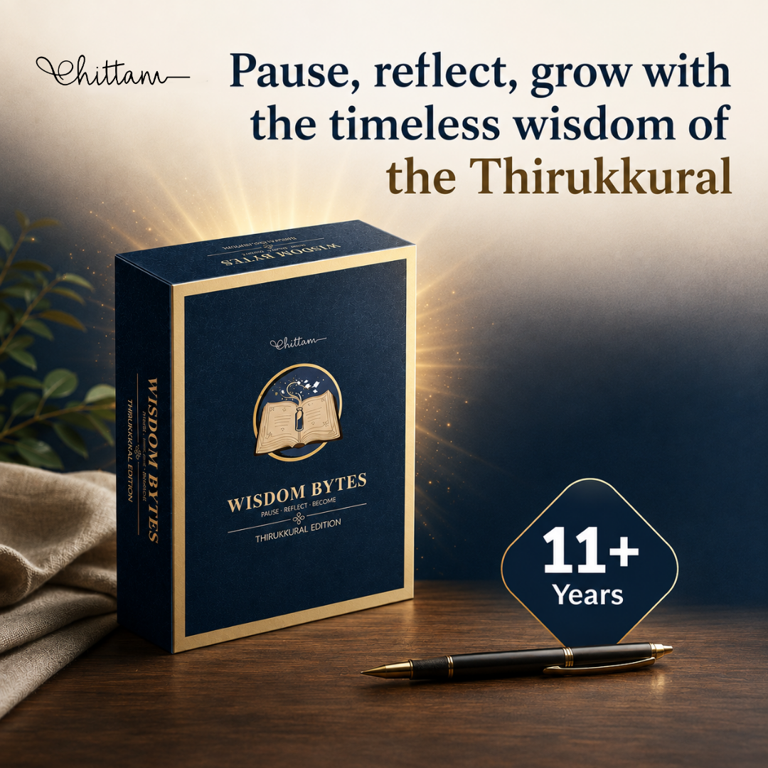 Wisdom Bytes – Thirukkural Reflection Kit | Ages 11+ | Bilingual Kit (English and Tamil)