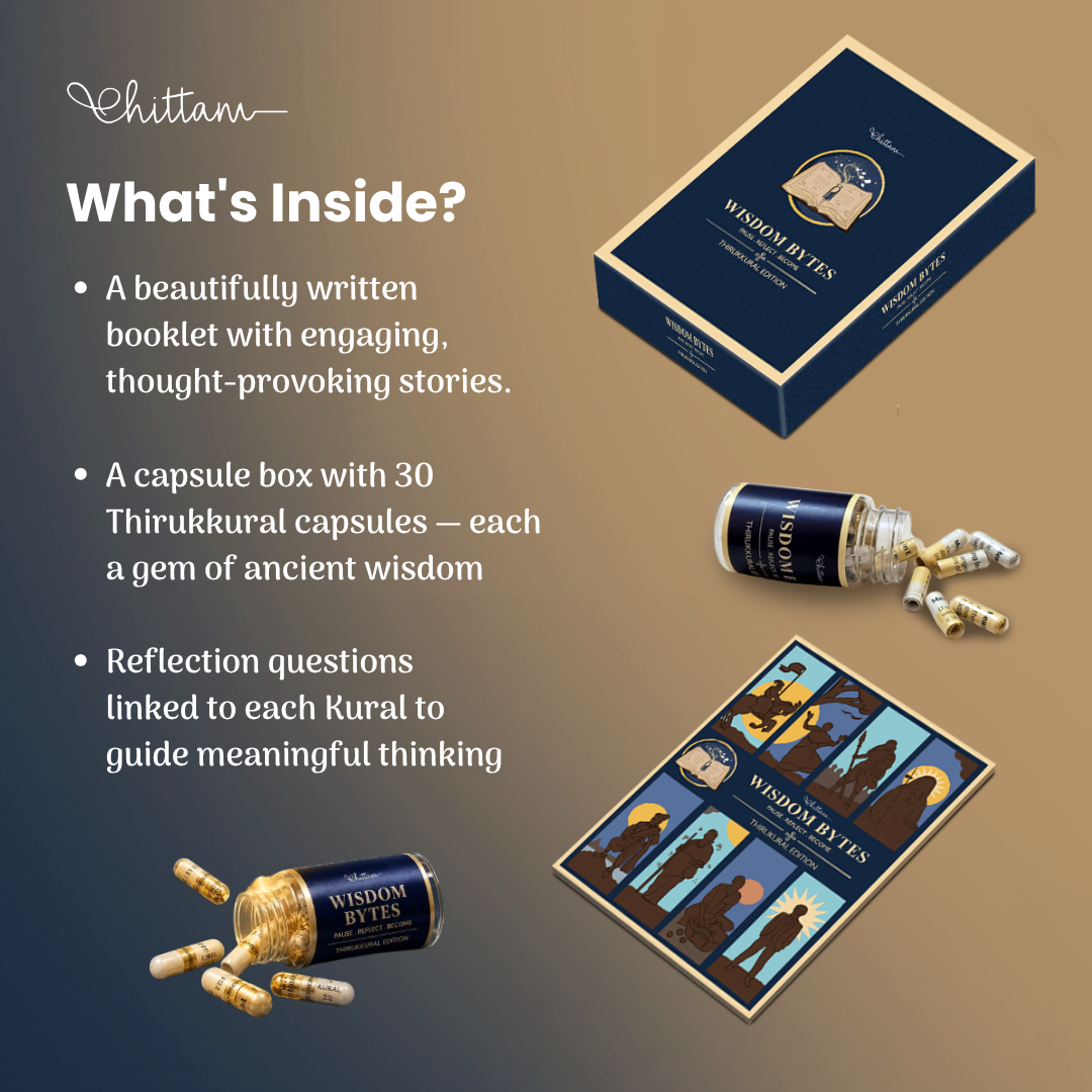 Wisdom Bytes – Thirukkural Reflection Kit | Ages 11+ | Bilingual Kit (English and Tamil)