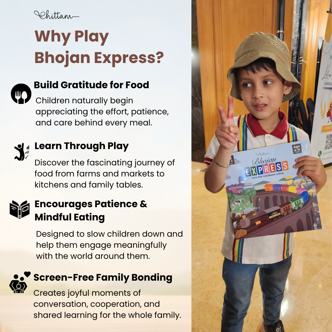 Bhojan Express | A Joyful Board Game That Helps Children Explore And Appreciate The Journey Of Food From Bhoomi To Belly | 4–10 Years