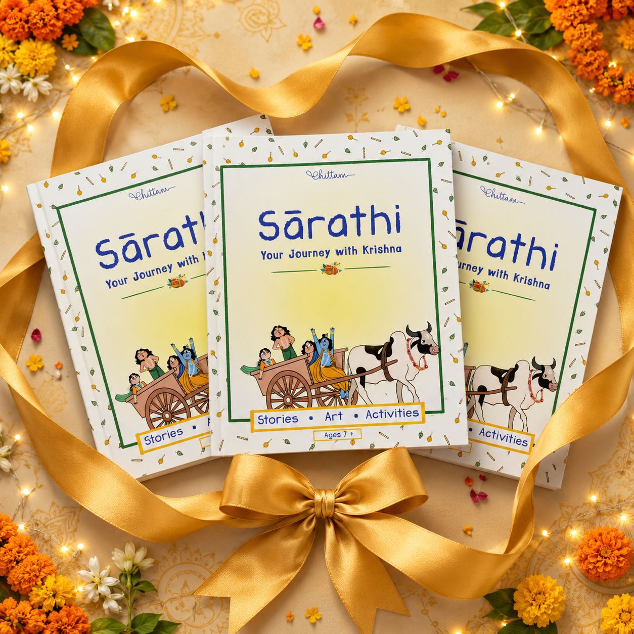 Sarathi Triple Pack | Pack of 3 | Return Gift | Interactive Activity Book on Lord Krishna | 7+ Years