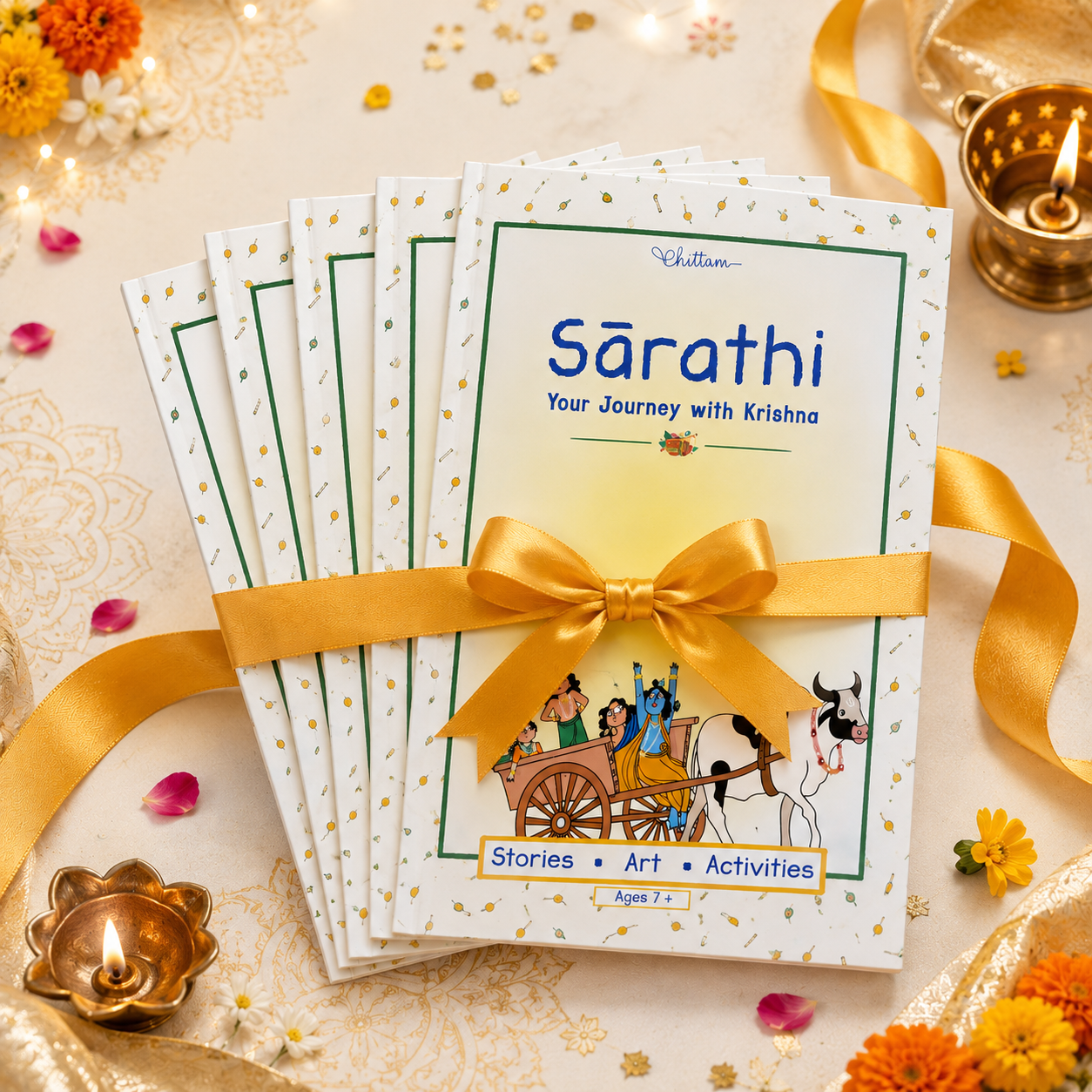 Sarathi Pack of 5 | Return Gift | Interactive Activity Book on Lord Krishna | 7+ Years
