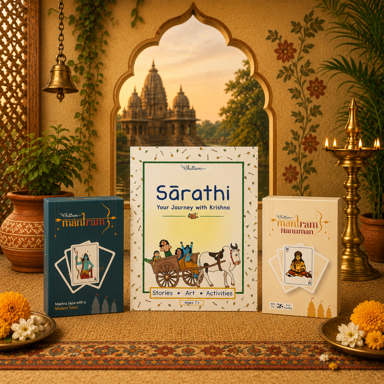 Divine Trio | Combo of Sarathi, Mantram Rama & Mantram Hanuman | Indic Games for Kids | 7+ Years